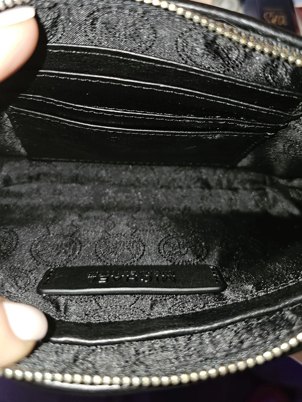 Michael Kors Jet Set Lg Wristlet with Silver Hardware In Jacquard Print